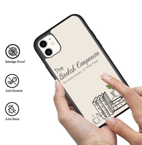 For iPhone SE XS XR Max 5 6 7 8 Plus Reading Bookish Delights Anti scratch Cover - Picture 10 of 25