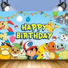 Pokemon Backdrop Birthday Party Decoration For Boys And Girls Birthday Balloon