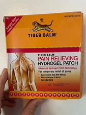Tiger Balm Pain Relieving Hydrogel Patch 4.75" x 3.14" 5 Patches Exp 05/26