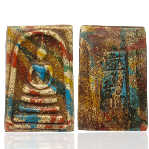 Phra Somdej Lp Amulet powder magi Thai Buddha Talisman Wat Raka Rare old Ancient - Afbeelding 1 van 6