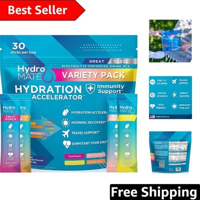 30-Count Electrolyte Powder Stick Packs - Energizing Hydration Solution