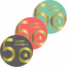 Essbarer Tortenaufleger 50. Geburtstag - Farbe w&auml;hlen