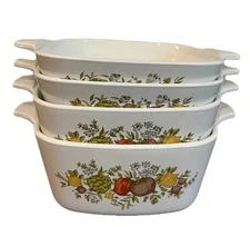 Corning Ware Spice Of Life Casserole Dish Lot P-43-B P-41-B No Lid Vintage Small