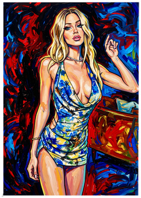 CELESTE BRIGHT * Fun Novelty * CELEBRITY * Illustrated Art Card * ATC ACEO
