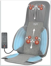 Mynt FSA HSA Eligible 3D Shiatsu Neck and Back Massager for Chair with 10 Deep K