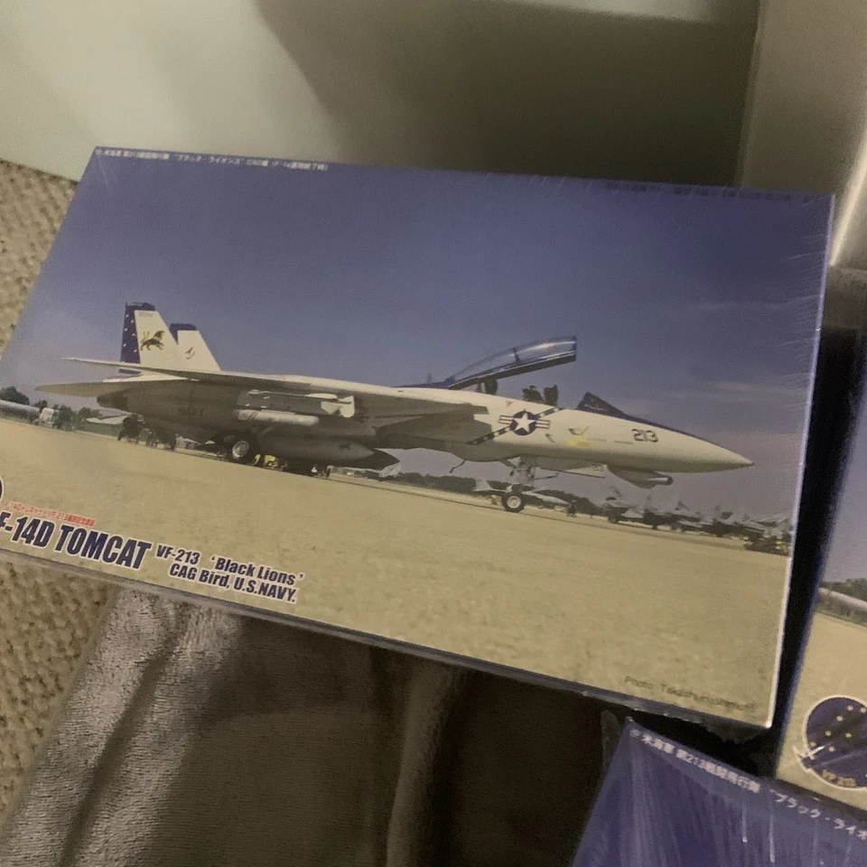 工厂密封藤米 F-14D Tomcat VF-213 黑狮 CAG 鸟模型套件 — 第 2/4 张图片