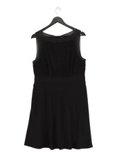 Coast A-Line Midi Dress UK16 in Black
