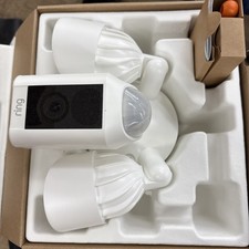 New Ring Floodlight Cam Plus Outdoor Wired 1080p FHD Surveillance Camera - White