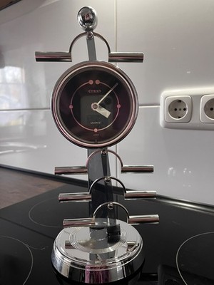 Rare Citizen Quartz Table Clock QH4127-C - Space Age Design - Japan 80s/90s