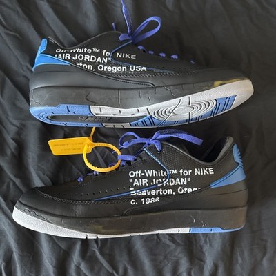Size 12 Men's - Off-White x Air Jordan 2 Retro SP Low Black Varsity Royal
