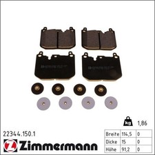 Zimmermann 22344.150.1 Bremsbelagsatz für MINI CLUBMAN COUNTRYMAN F54 F60