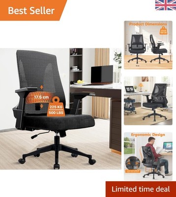 Ergonomischer Mesh Bürostuhl, 225 kg Kapazität - stilvolles & verstellbares Design