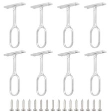 Oval Closet Rod Zinc Alloy Rod Middle - 8pcs
