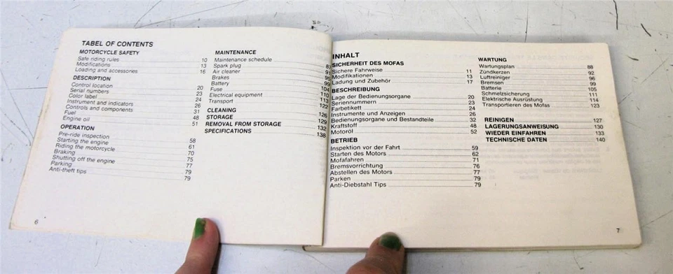 HONDA Scoopy Scooter Owners Handbook 1980s #NR 51 SH5.000 Multi Lang - Image 3 of 4