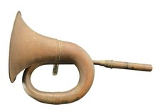 Vintage Copper Brass Bugle Horn Patina Finish Decorative Display Piece BA101