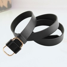 1Pc PU Belt Waist Belt Fashion Jeans Pants for Women Ladies Black 