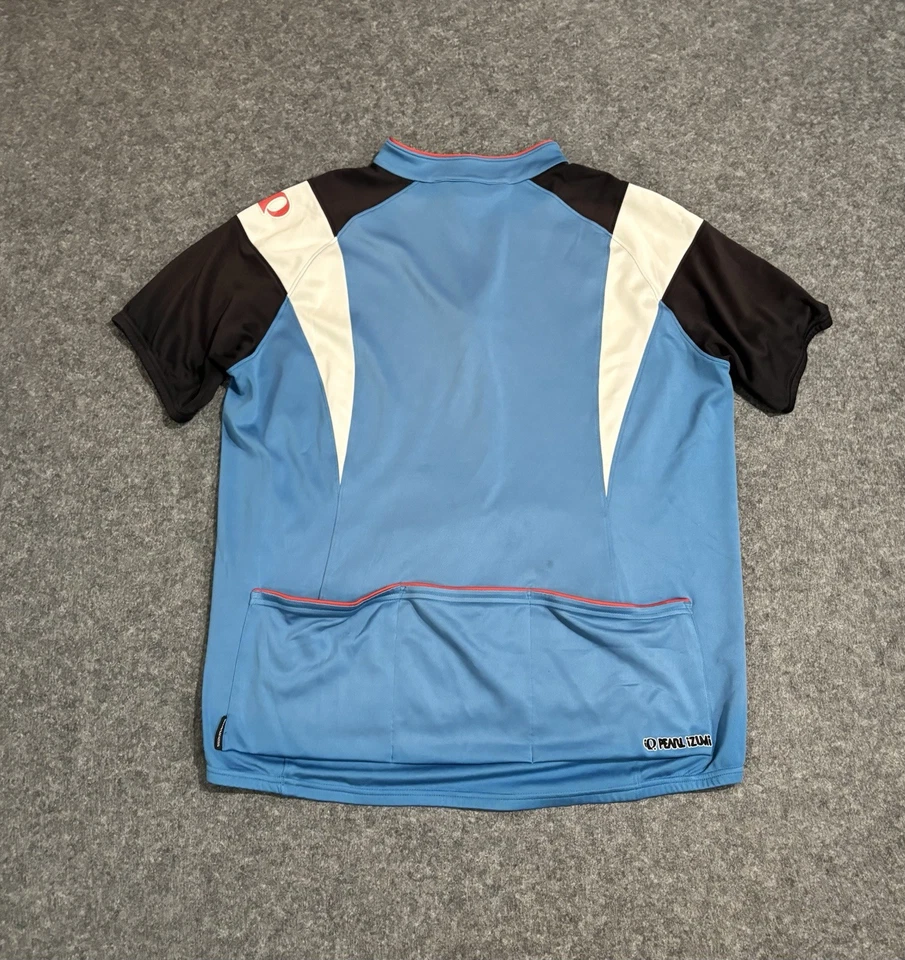 Pulôver masculino Pearl Izumi ciclismo 2XL azul 3/4 zíper manga curta ciclismo - Imagem 2 de 4