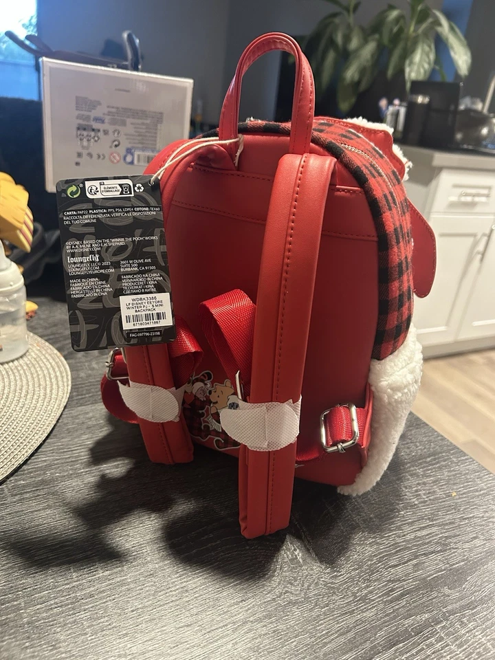 Mini mochila pijama a cuadros Loungefly Disney Winnie The Pooh Eeyore nuevo con etiquetas Foto 3 de 4