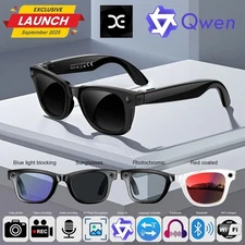 Smart Glasses Bluetooth Headset Video Recording Photography AI Photo Recognition