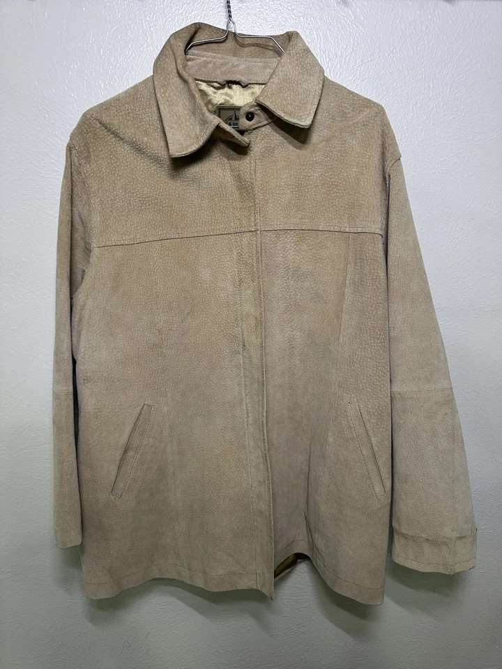 AMI Women's  Leather Suede Jacket Coat Lined Size Large - Image 2 of 4