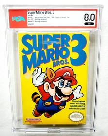 SUPER MARIO BROS 3 Nintendo NES 1990 gioco completo di scatola WATA PSA 8.0 abbinato!