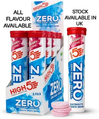 High5 Zero Berry Electrolyte Hydration Sports Drink, 160 Tablets (8 x 20)