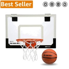 Pro Mini Indoor Basketball Hoop - Over the Door with Durable Backboard