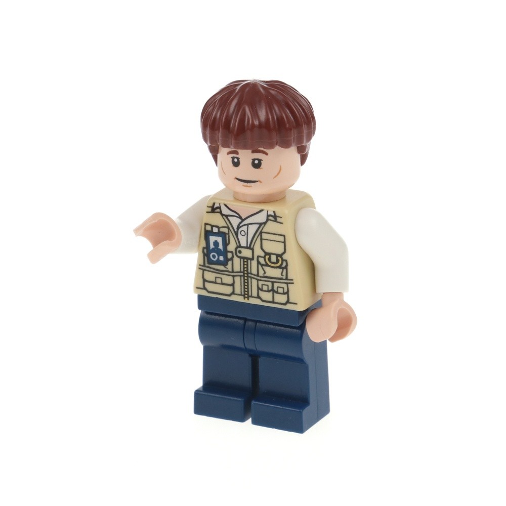 1x LEGO Minifigure Jurassic World Vet Hair Topknot Double Face jw006
