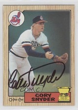 JSA Certified 1987 O-Pee-Chee Cory Snyder #192 COA Auto 0lm