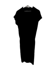 Talbots Medium Blouson Black Dress Flowy Medium Cap Sleeve Wrinkle Resistant