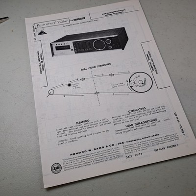 MORSE/ELECTROPHONIC Manual TR-6600CC Stereo Receiver 1974 Illustrated Repair