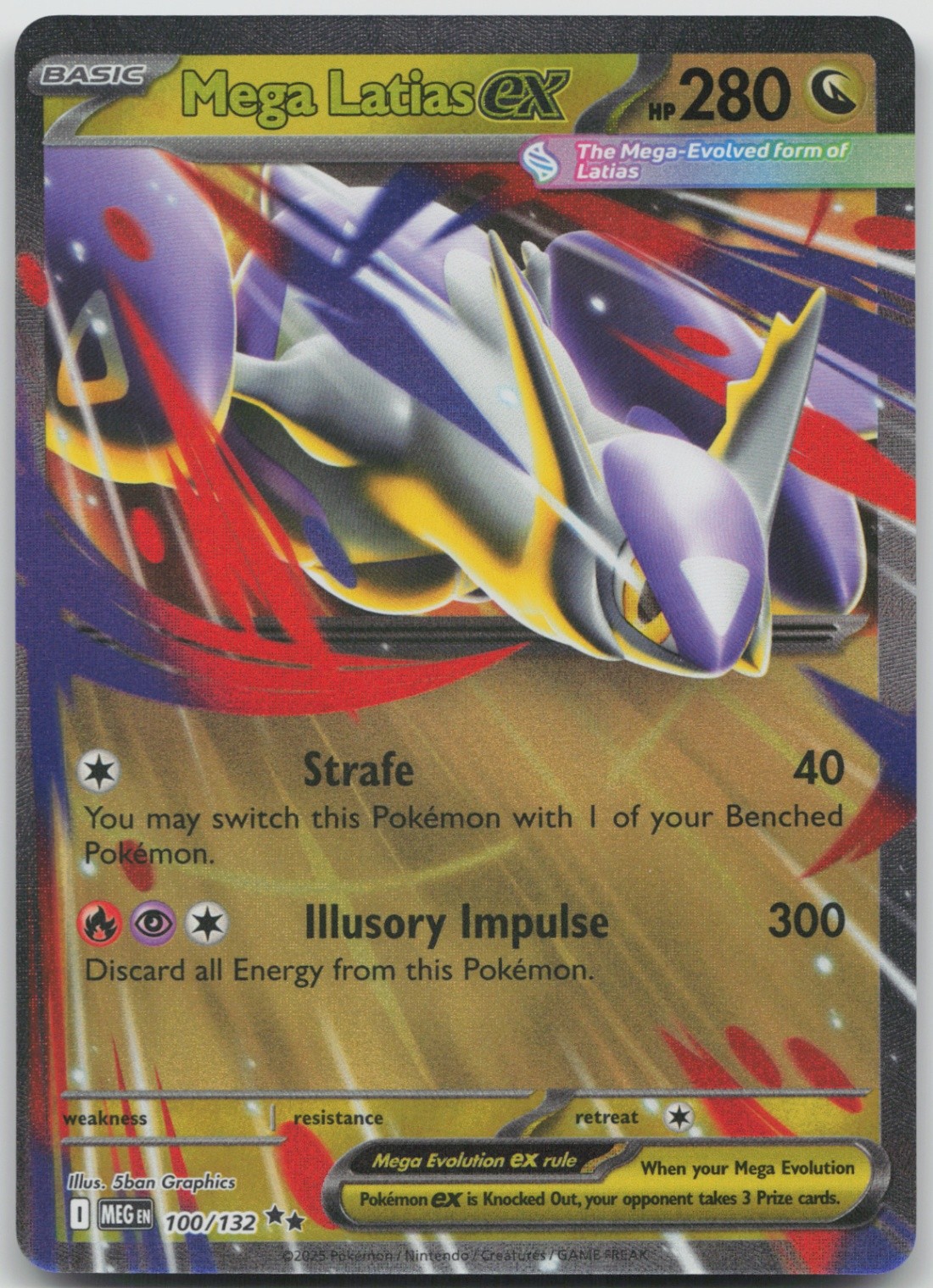 Mega Latias ex 100/132 Double Rare ME01: Mega Evolution NM Holo