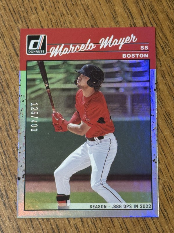 Marcelo Mayer 2023 Donruss Season Stat Line #125/400 #248 -Red Sox