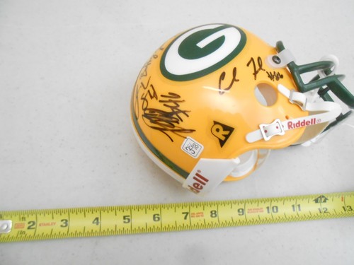 RARE MULTI PLAYER HAND SIGNED AUTOGRAPHED GREEN BAY PACKERS MINI HELMET RIDDELL - Picture 5 of 8