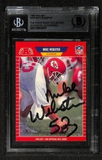 Mike Webster Chiefs HOF Signed 1989 Pro Set Chiefs Card Beckett AUTO