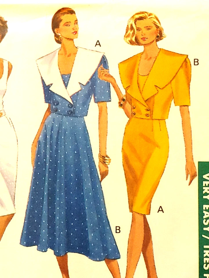 Butterick 4086 Misses Jacket & Dress Size 6-8-10 Unlined Semi-fitted Back zipper - Image 4 of 4