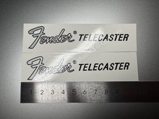 2Pcs For Fender TELECASTER BASS Guitar Headstock Waterslide Decals Metallic Ink