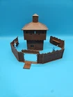 Vintage MARX  Block House Blockhouse W/ Fence Revolutionary Apache Color Match