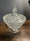 Vintage 1960s Anchor Hocking Wexford Crystal Candy Dish Complete with Lid