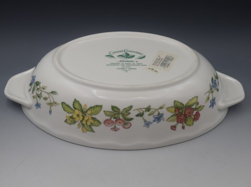 NORITAKE CASUAL GOURMET PANSIES OVAL CASSEROLE BAKER 10.5" NEW - Picture 5 of 6