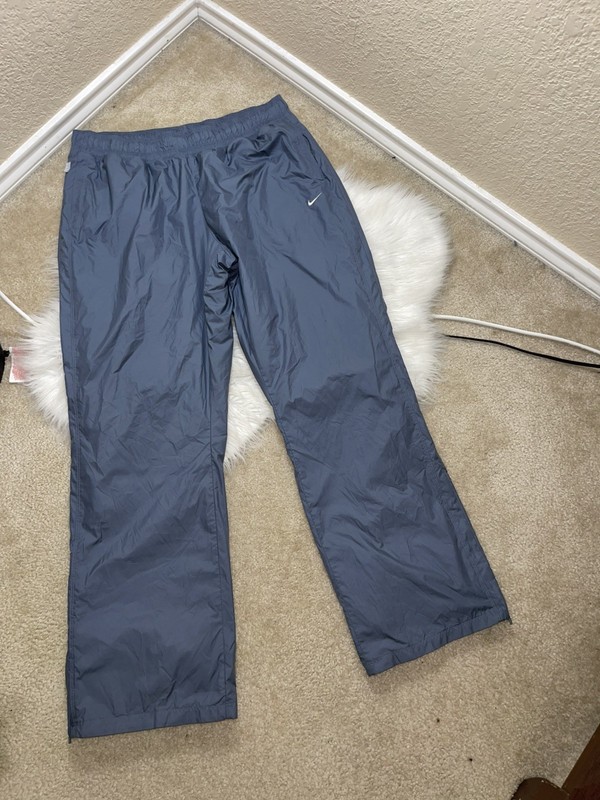 Vintage Nike Track Pants Gray Ankle Zip Mens Size XL