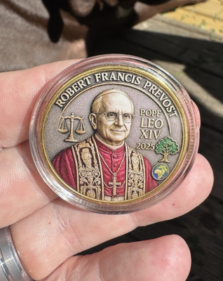 #ad Pope Leo Stamped Commemorative Coin $14.50