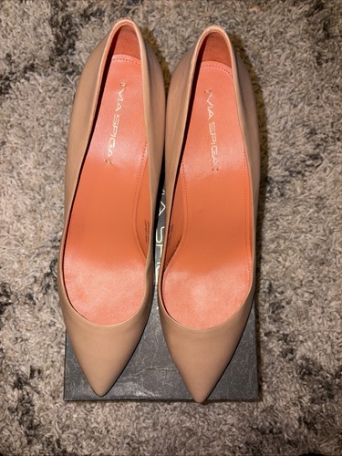 Womens Via Spiga Cappucci Leather Heels Size 11 M - Picture 2 of 10