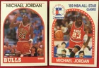 Michael Jordan 1989 NBA Hoops Basketball #21 & #200 2-Card Lot
