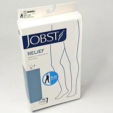 JOBST Relief 15-20 mmHg Compression Stockings Thigh High Beige Size S Petite