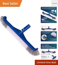 Pool Brush, 17.5'' Pool Brush Head for Inground Pools & Above-Ground Pools, D...