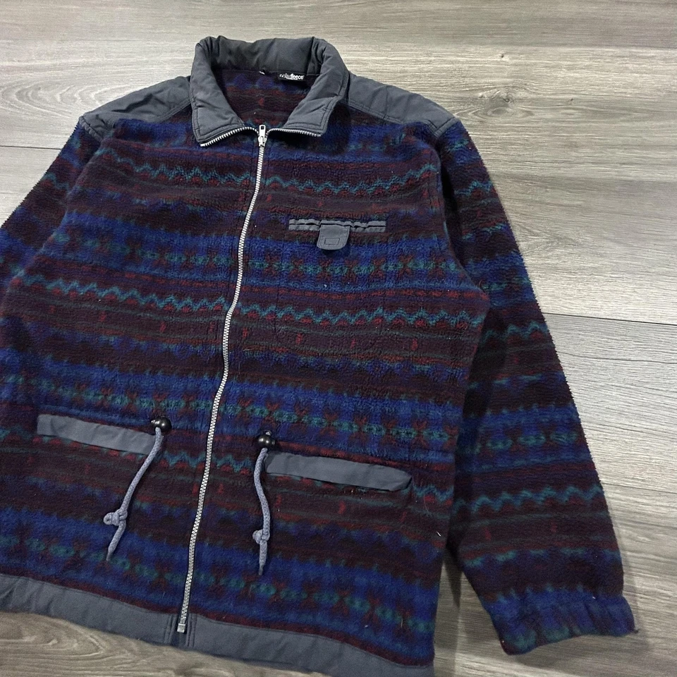 Chaqueta polar azteca vintage para hombre grande Patagonia cremallera completa cálida retro años 90 EE. UU. Foto 3 de 4