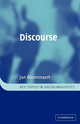Discourse A Critical Introduction Blommaert Paperback Cambridge University Press