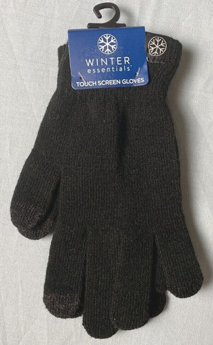 Winter Essentials Gloves Black Lt Gray Dk Gray Blue - Choose - NEW - Picture 20 of 24