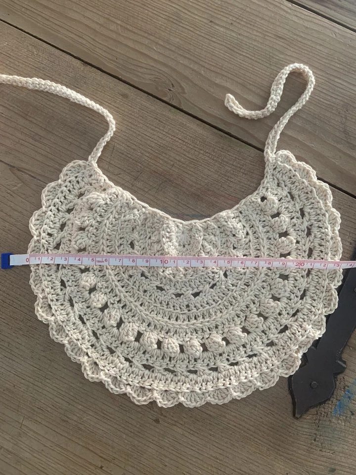 Babero Bebe Hecho A Mano Crochet Ganchillo - Imagen 2 de 3